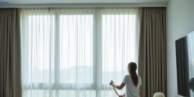 Delicate sheer drape cleaning bell-park-vic Matty Curtain Cleaning