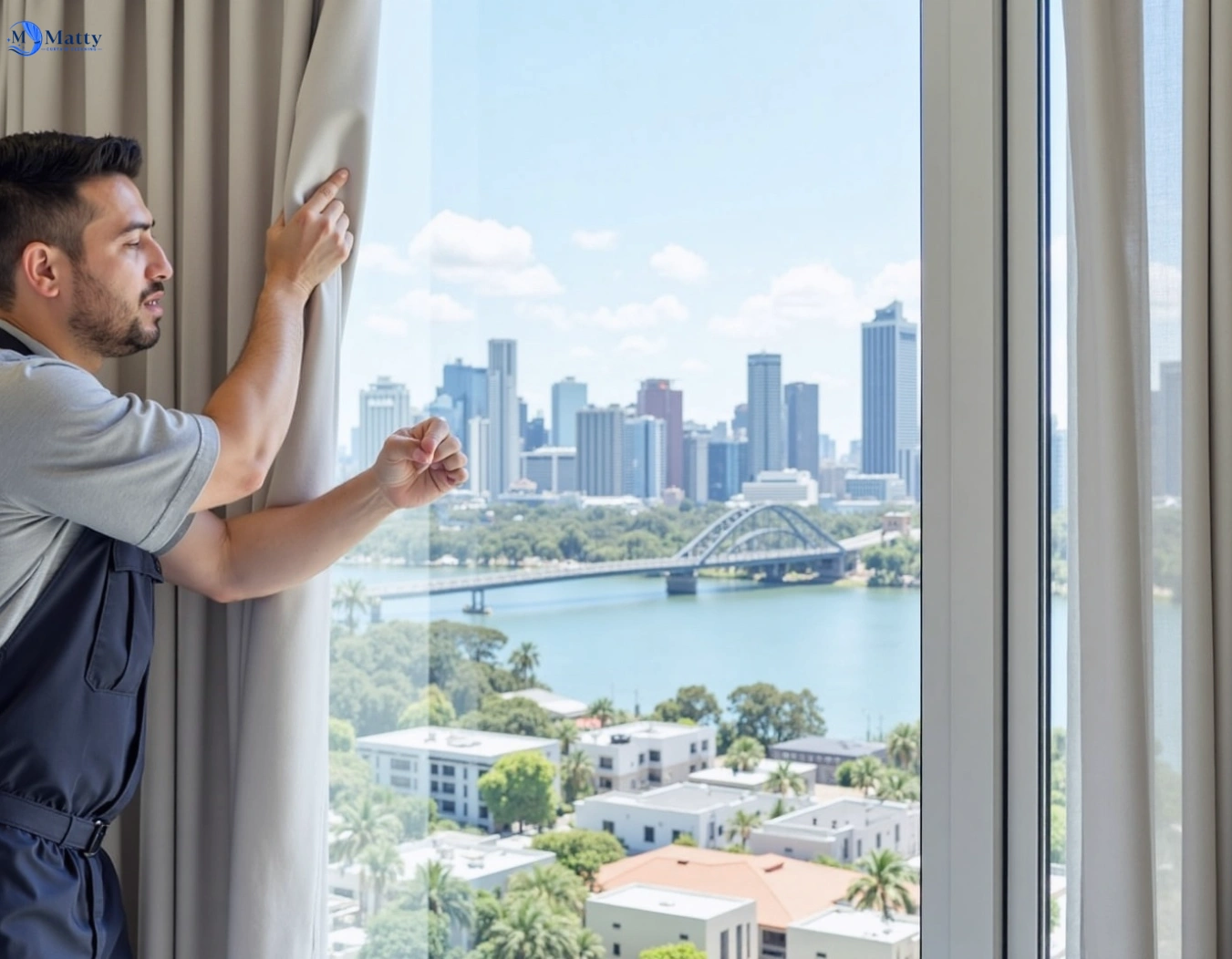 Professional curtain steam cleaning service bell-park-vic QLD by Matty Curtain Cleaning